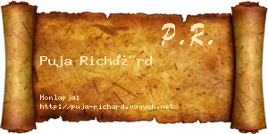 Puja Richárd névjegykártya