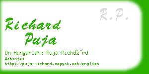richard puja business card